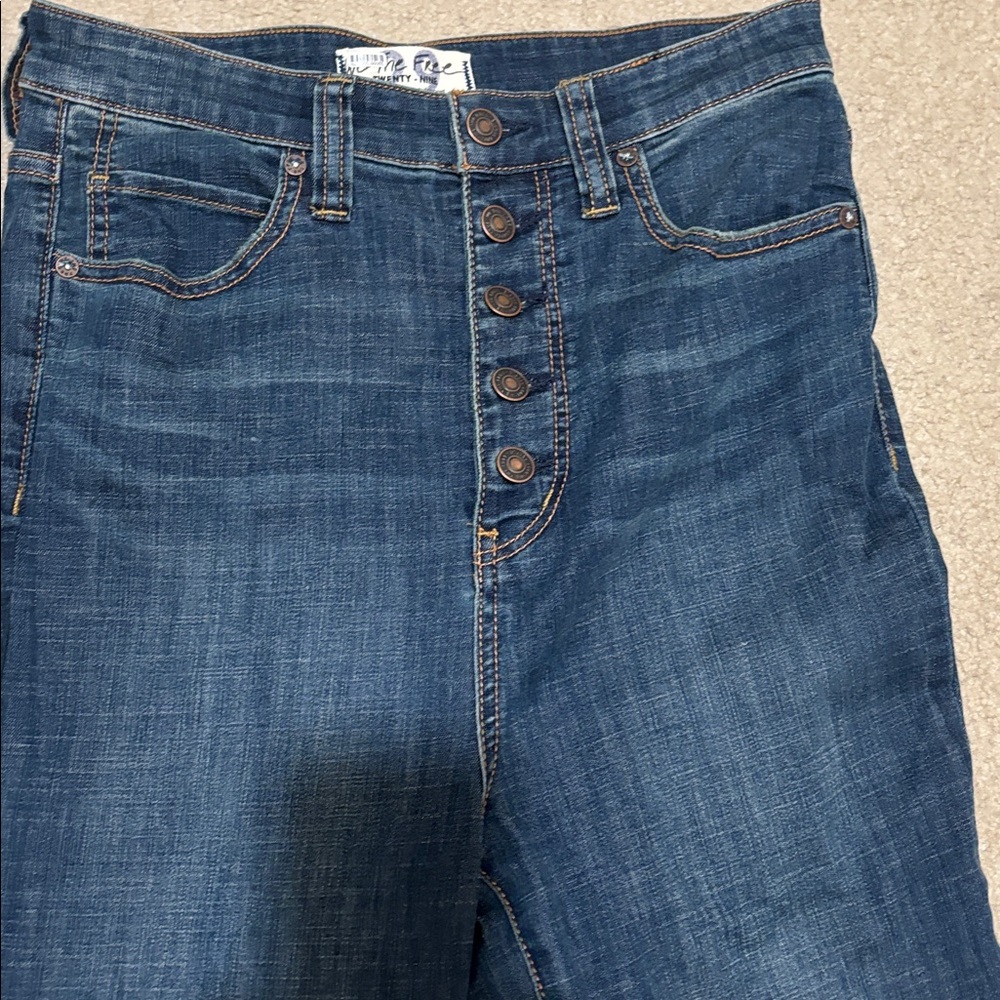 We the Free High-Waisted Blue Denim Jeans